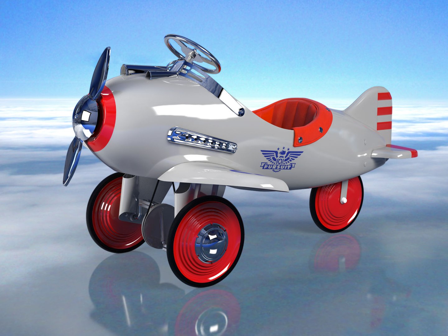 Rh Vintage Pedal Plane 3D Model TurboSquid 1226256