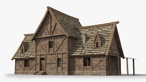 Medieval house x4 3D model