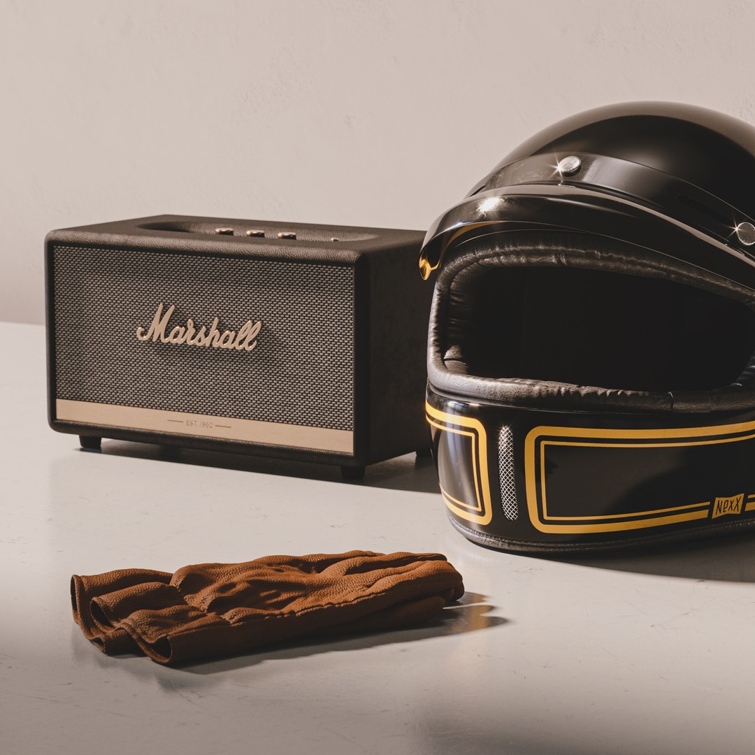 3D Nexx Helmet  and Marshall Stanmore model https://p.turbosquid.com/ts-thumb/bB/zj4ryo/lq/7/jpg/1621272129/1920x1080/fit_q87/d736eed81f7211211801a938484b3c0a46faf191/7.jpg