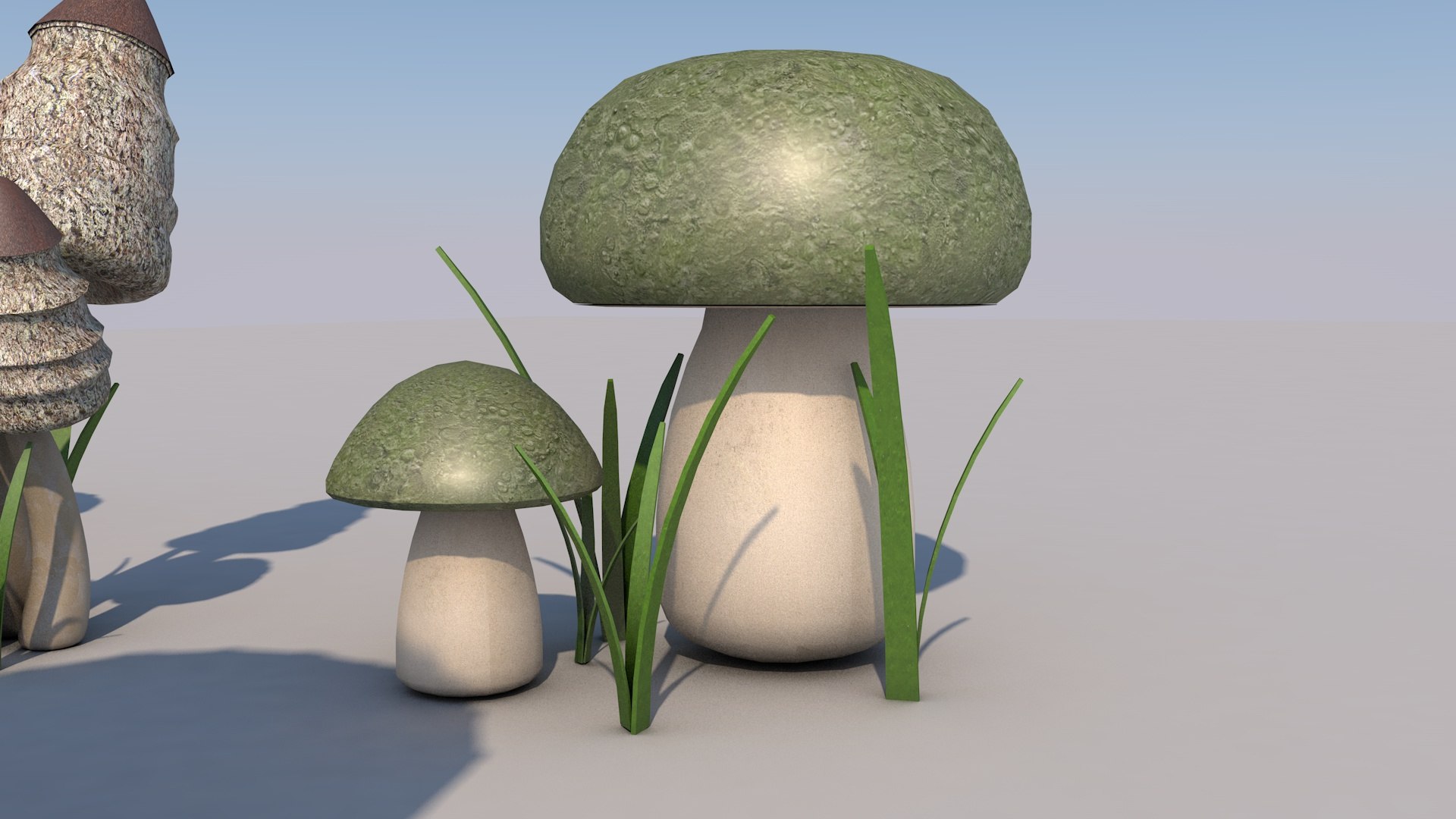 3D Mushroom Model Pack 8 Detailed Mushrooms In One Scene Model ...