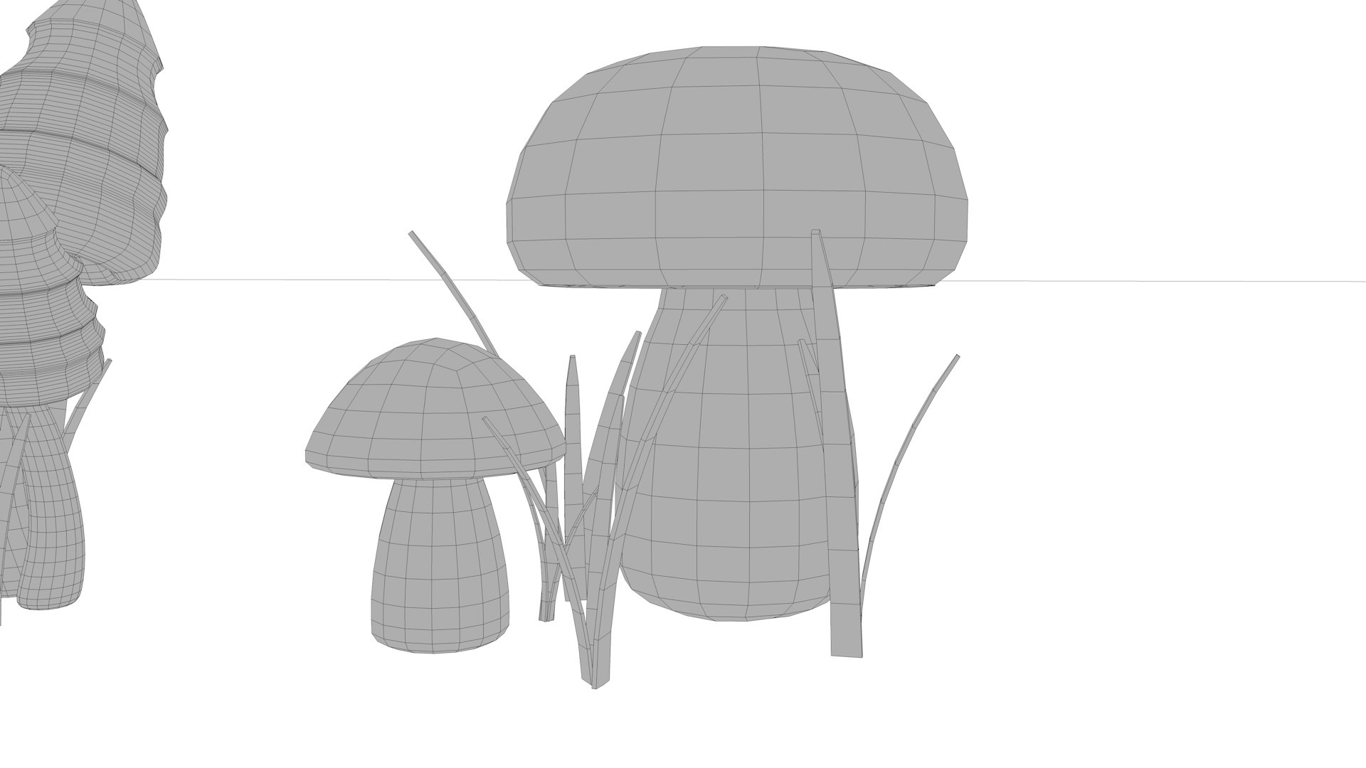 3D Mushroom Model Pack 8 Detailed Mushrooms In One Scene Model ...