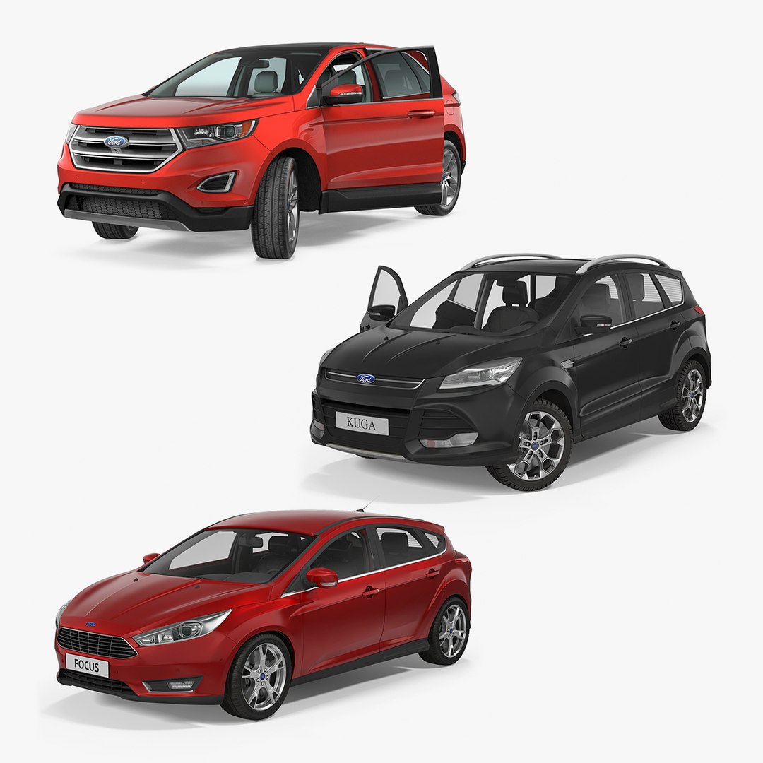 Ford Cars Rigged Collection 3D model preview