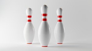 3D Bowling Pins model