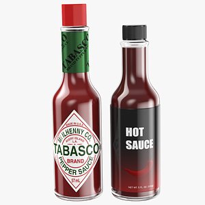 Hot Sauce Bottle model - TurboSquid 1840948