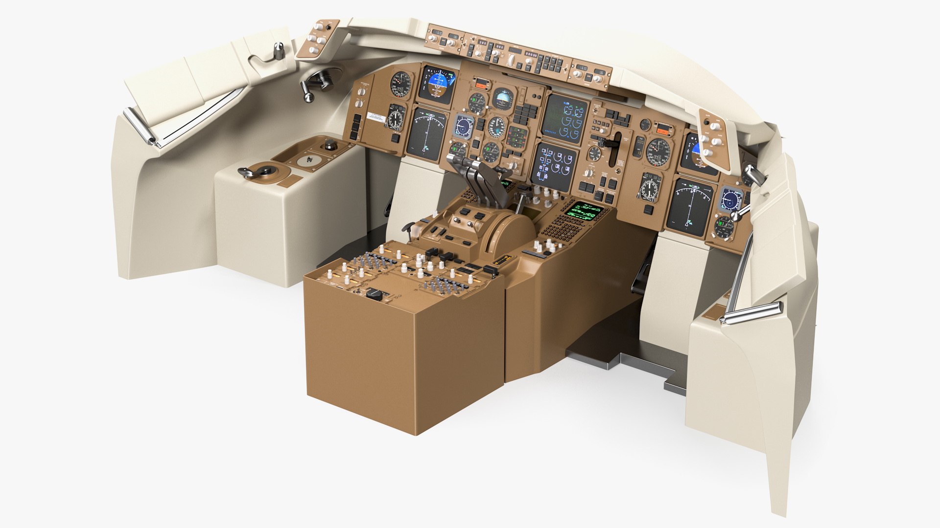 Airplane Dashboard 3D model preview