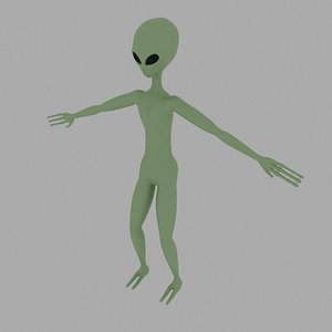 Grey Alien Lo-Poly Rigged