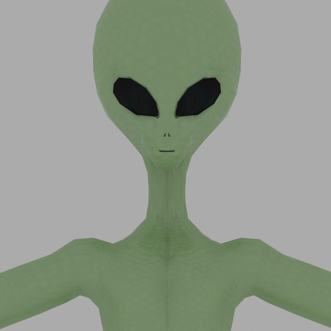 X Grey Alien Lo-poly Rigged