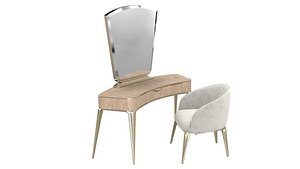 Michael Amini AICO MALIBU CREST Vanity Desk Mirror and Chair