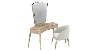 Michael Amini AICO MALIBU CREST Vanity Desk Mirror and Chair