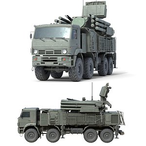 3D Missile System Pantsir S1 SA-22 model