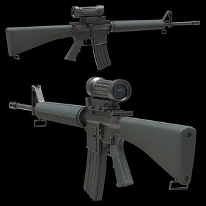 Colt Canada C7A1 Low Poly 3D model