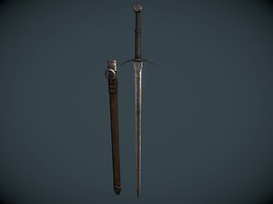 3d model bastard sword