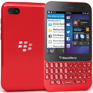 blackberry q5 red 3d max