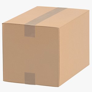 3D Cardboard Box 03 Clean and Dirty model
