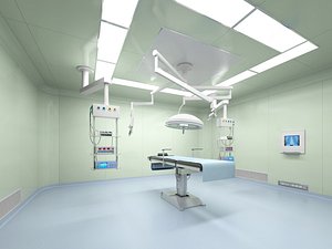 Medical Operating Room Modern Medical Hospital Room Surgical Operation Room 3D model