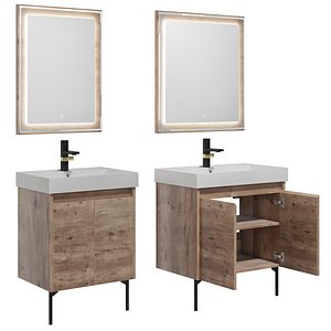Nova Lite 60-75 2 doors rustic oak 3D model