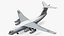Ilyushin Il-76 Civil Transport Rigged 3D Model