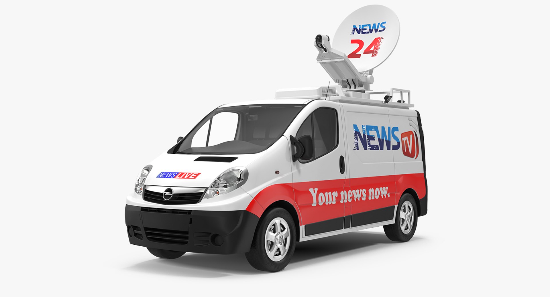 Opel Tv News Van 3D model preview