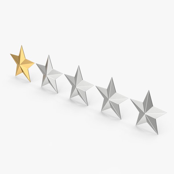 3D Gold One Star Rating