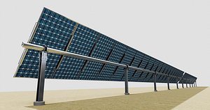Solar Tracker Table 1x20x2-55-0-55 Degree 3D