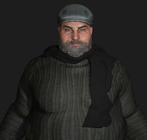 Grandpa Antonio - AAA Old Man Beard 3D Realistic Character 3D model