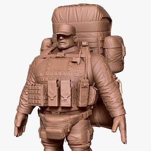 3D model Big and Stocky Zbrush Soldier