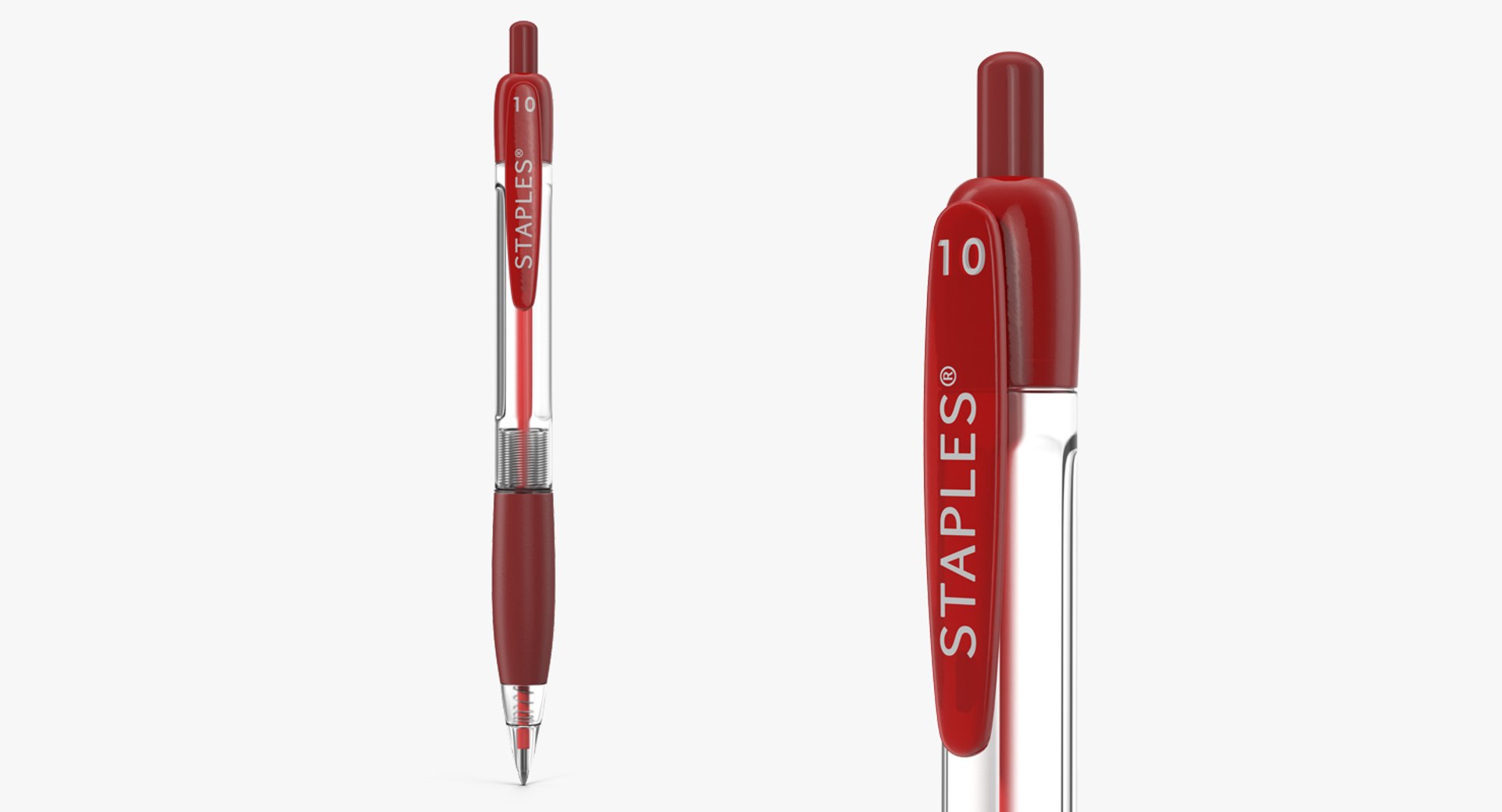 Red Ball Pen 3D model preview