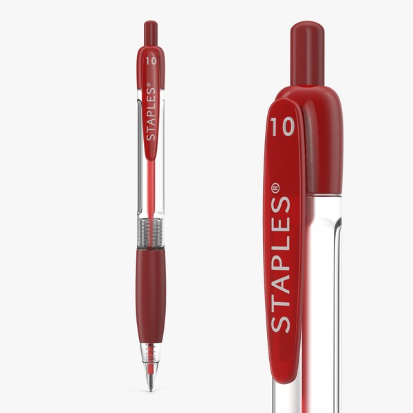 3D red ball pen