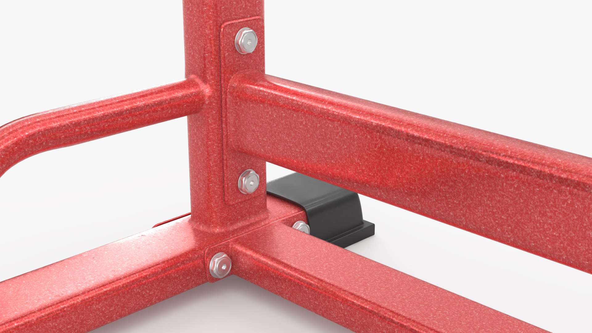 3D Strength Training Dip Rack With Gymnastic Rings Red - TurboSquid 2410459