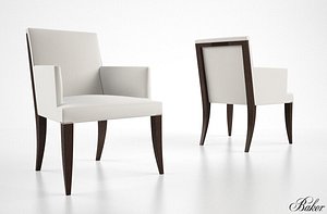 3d model baker atelier dining armchair