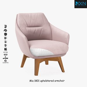 Mia 1801 upholstery armchair 3D model