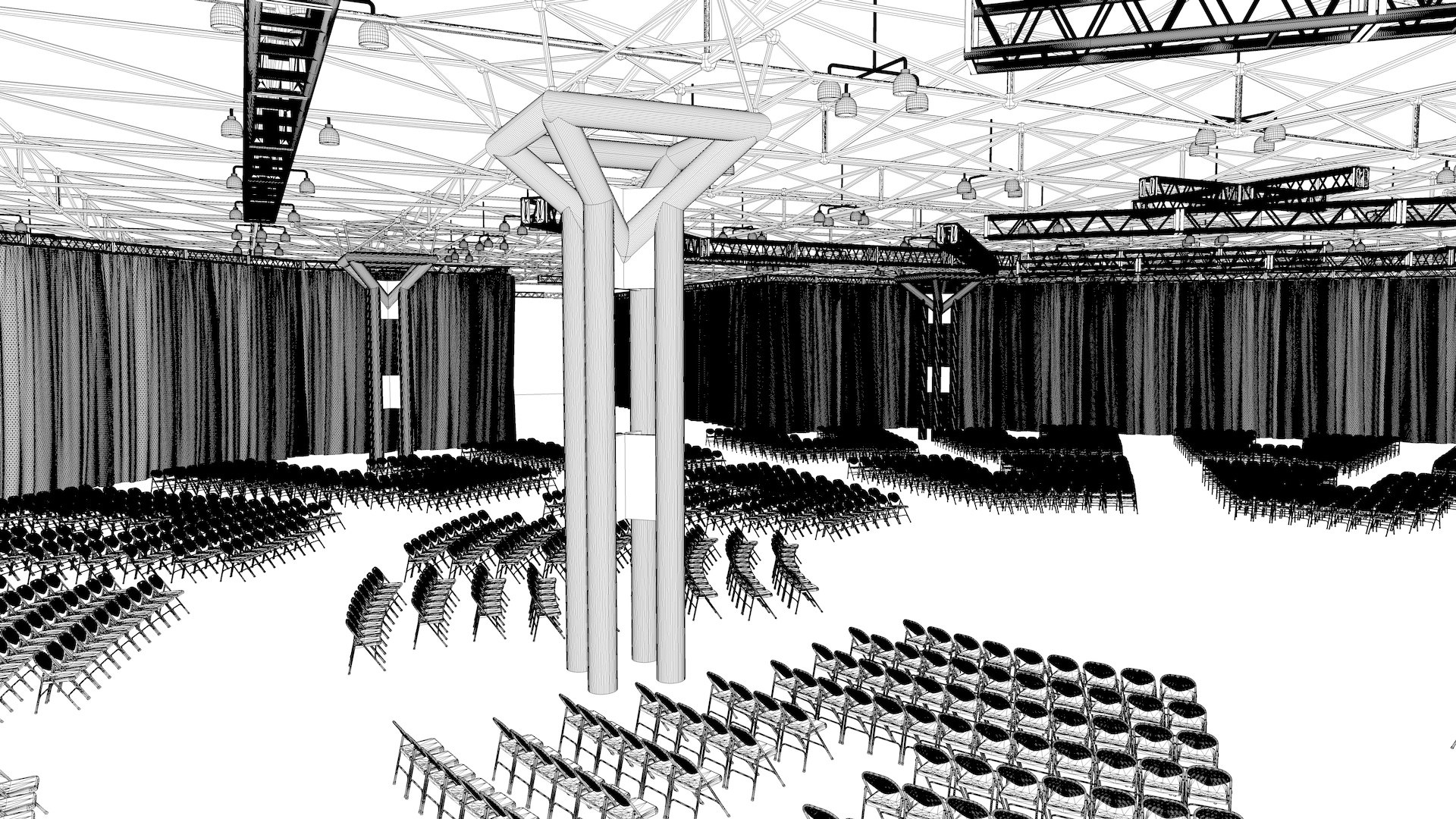3D Theater Room Interior Model - TurboSquid 1679130