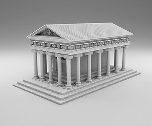 greek temple 3D model