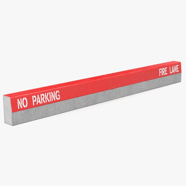 Street Curb 3m Red Fire Lane 3D 모델 - TurboSquid 2028928