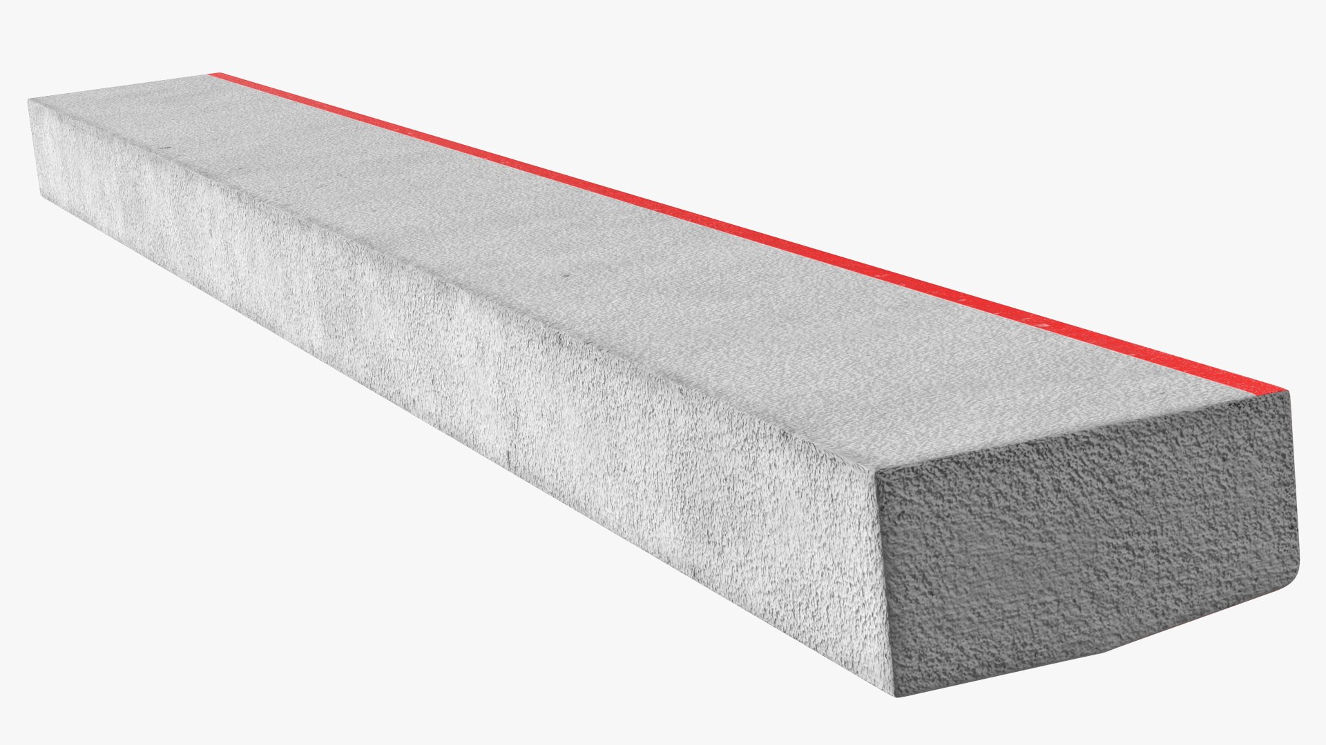 3D model Street Curb 3m Red Fire Lane TurboSquid 2028928