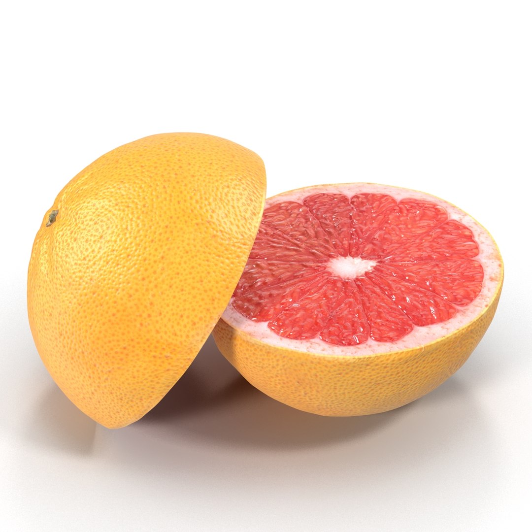Grapefruit Cross Section 3D Model 3D model preview