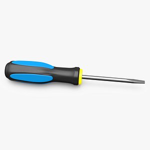 3D Flat Head Screwdriver 6mm model