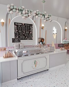 3D Ice Cream Shop Blender Scene