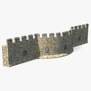 old stone wall 3D model