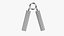 Realistic Silver Metal Hand Grip Strengthener Mockup