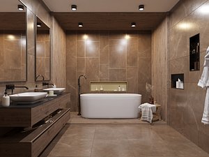 3D Realistic 3d model of Bathroom Interior 3D model
