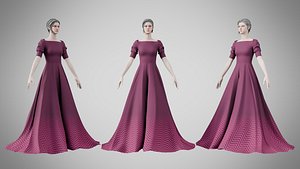 Dress 50 Winterberry 3D model