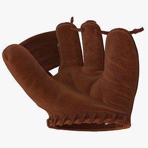 shoeless joe vintage baseball glove 3D