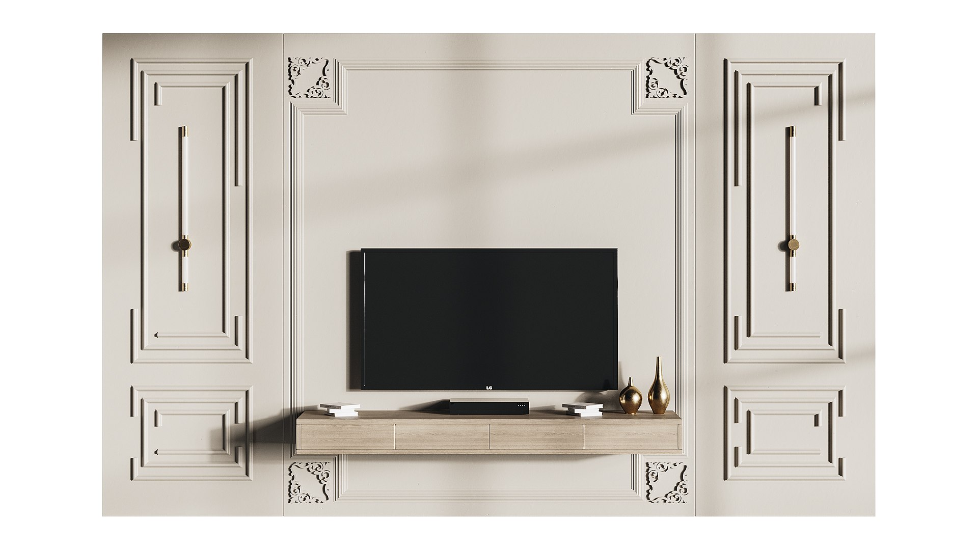 Modern TV Wall 08 3D Model - TurboSquid 2369362