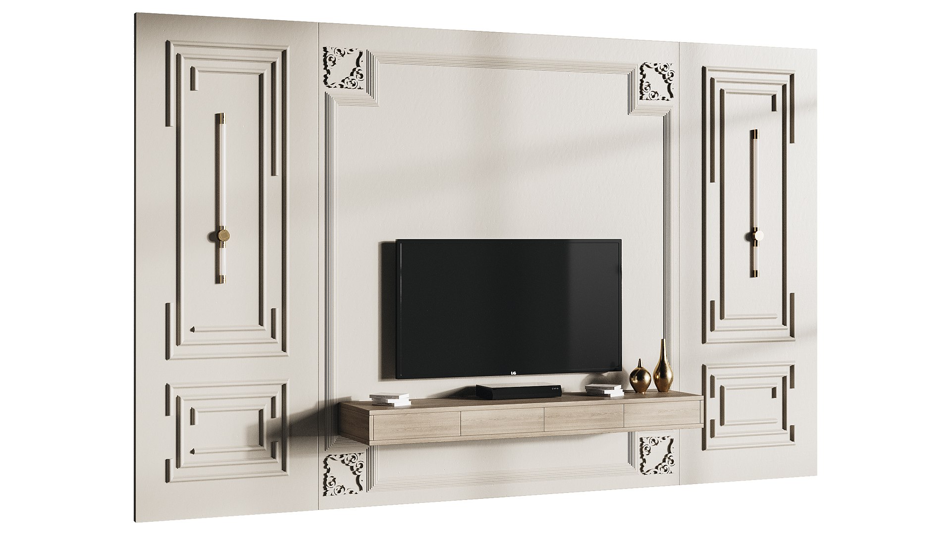 Modern TV Wall 08 3D Model - TurboSquid 2369362