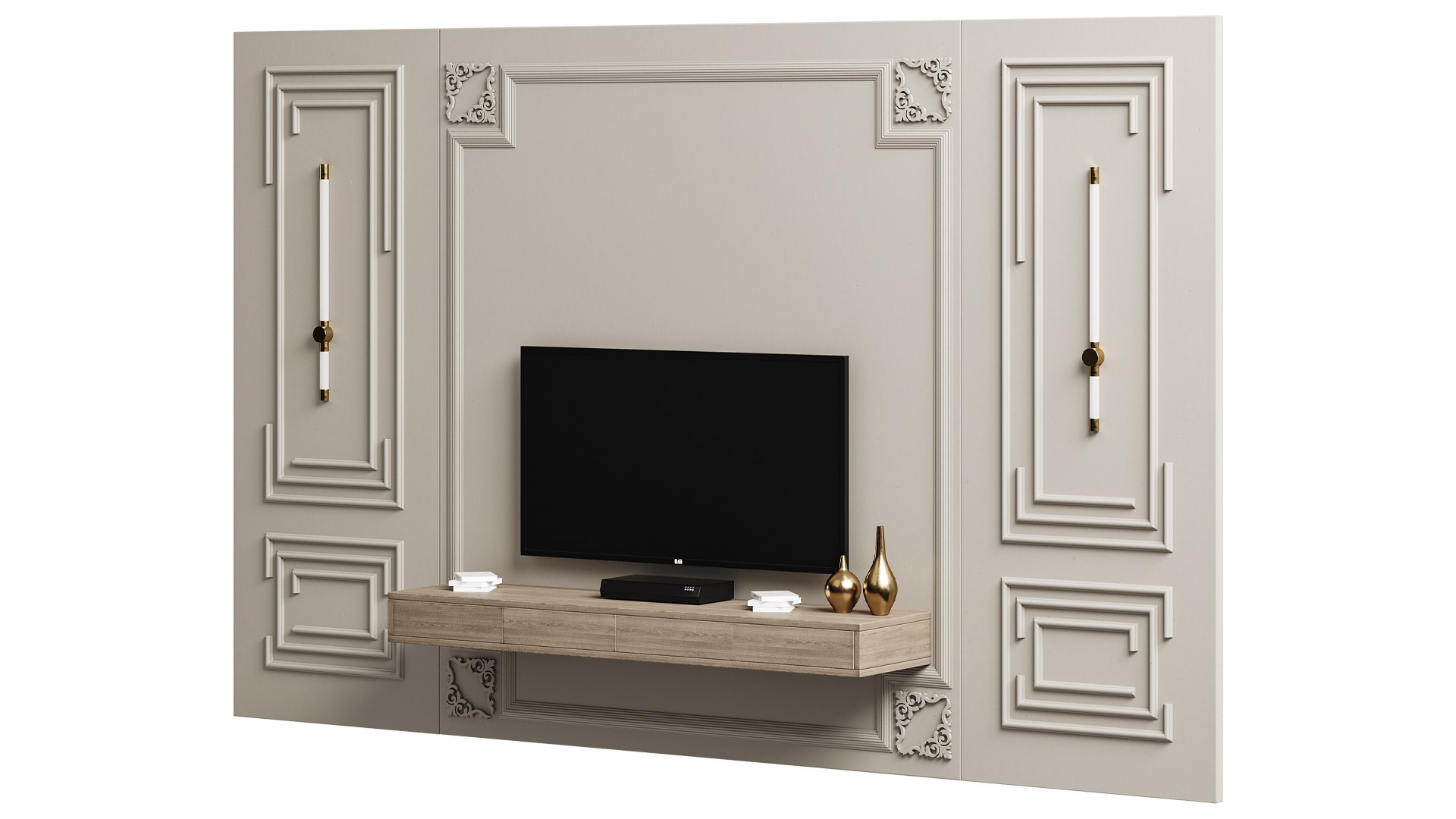 Modern TV Wall 08 3D Model - TurboSquid 2369362