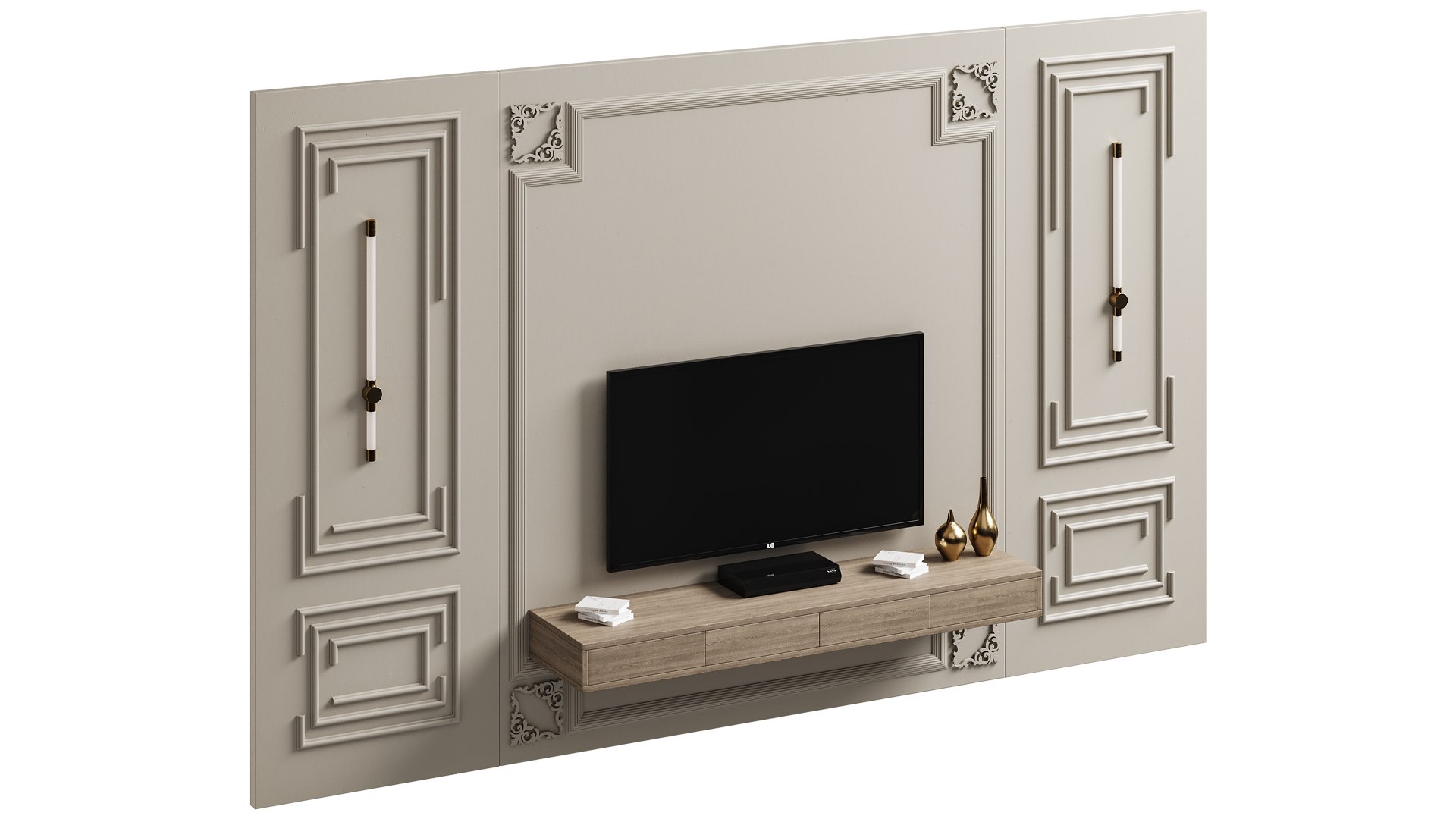 Modern TV Wall 08 3D Model - TurboSquid 2369362