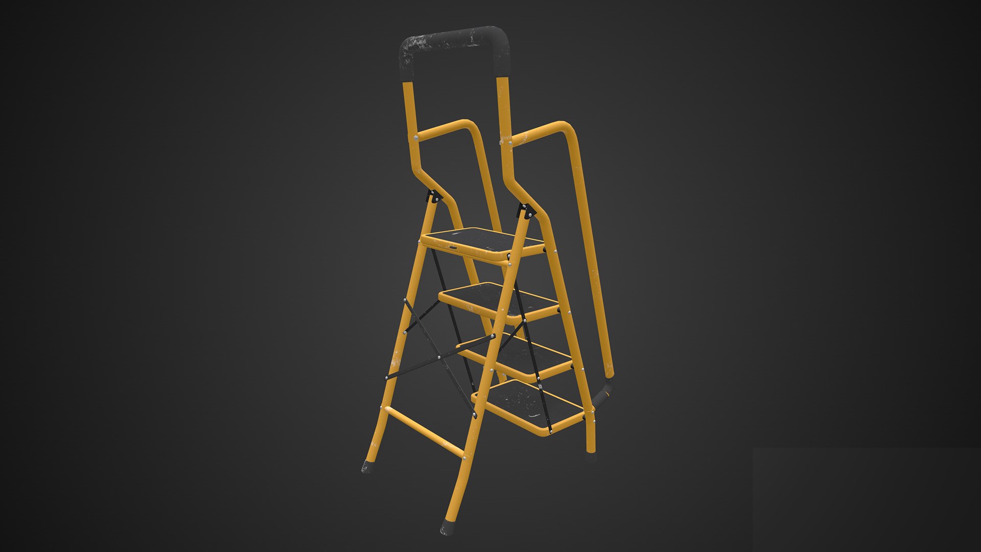 3D Game Ready Yellow Ladder - TurboSquid 2082635