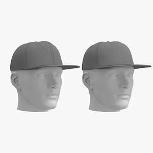 BASIC SNAPBACKS 6 and 5 panels genesis 8 male zpac obj fbx highpoly 3D