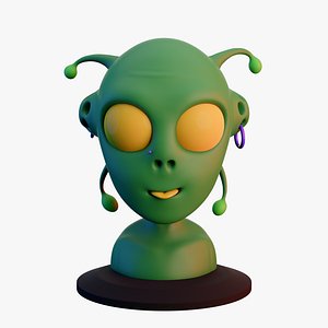 Alien Head By Luga3D